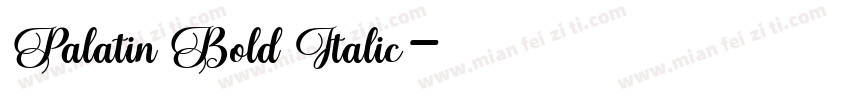 Palatin Bold Italic字体转换